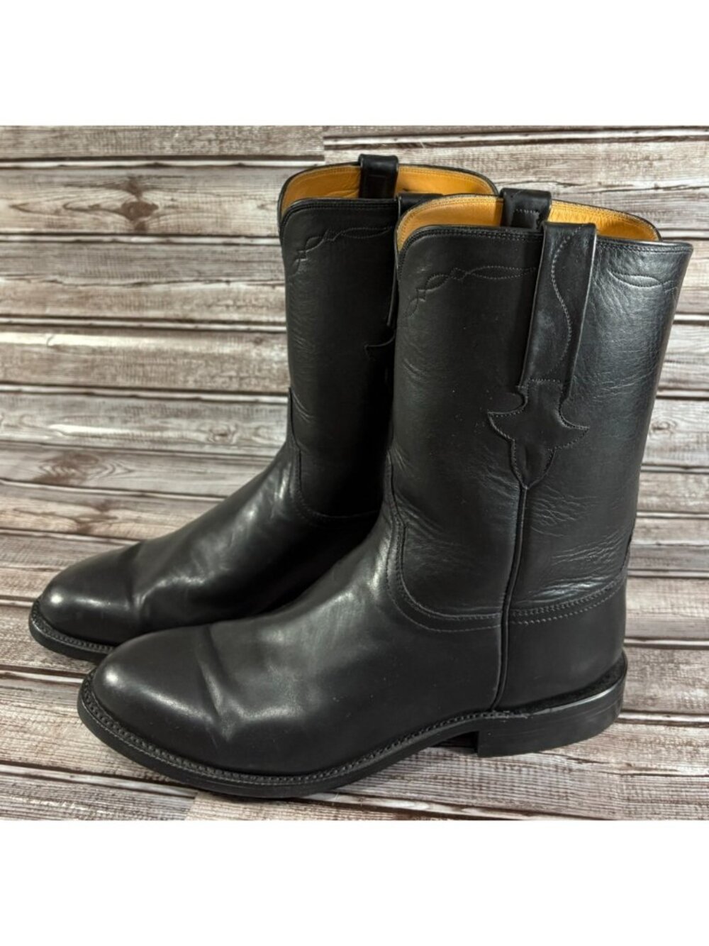 Lucchese Classics Handmade Baby Buffalo roper l3515 size 9 EE color black $895